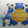 Squirtle, Wartortle and Blastoise