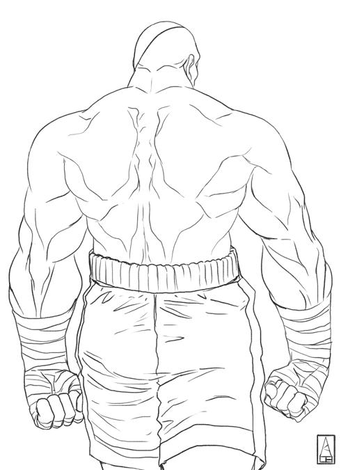 Sagat - lineart by Botonet on DeviantArt