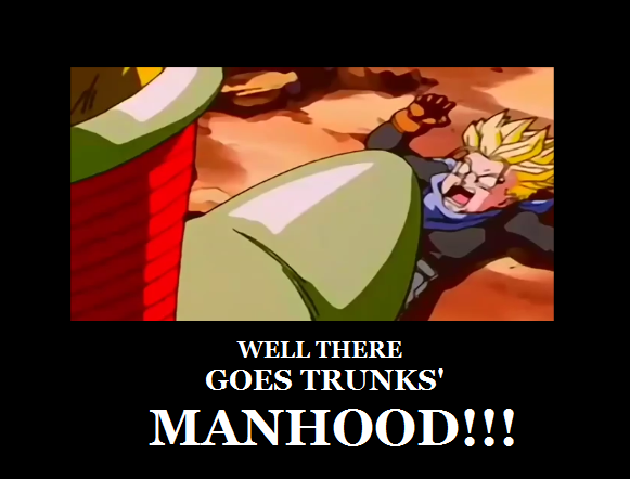 There gose Trunks' manhood