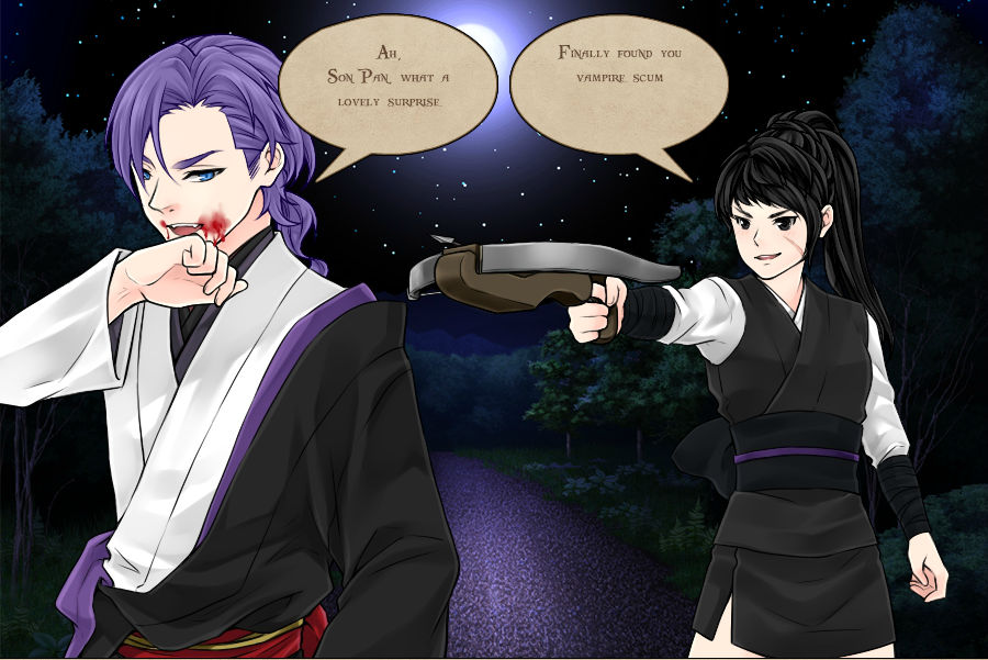 A/U Trunks and Pan_Vampire x Hunter by StarfireGrace1998 on DeviantArt