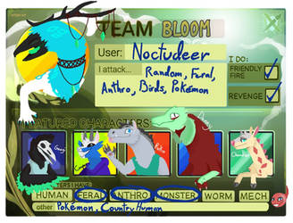 Team Bloom Artfight 2022 by Noctudeer