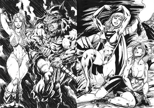 supergirl / redsonja and conan