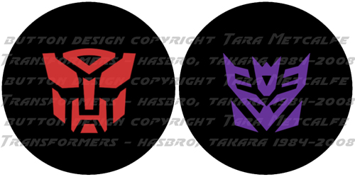 Autobot-Decepticon Buttons