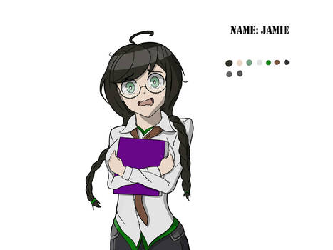 Here's my little ball of anxiety oc, Jamie! 