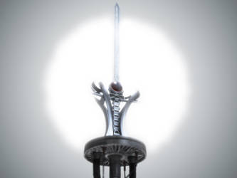 Sword of Omens stand outside