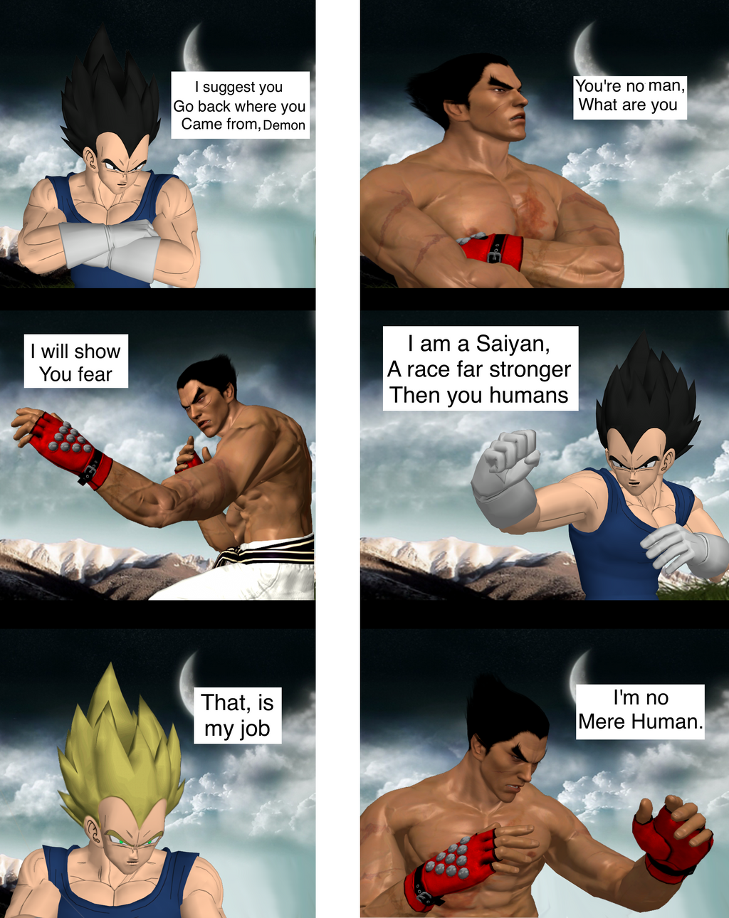 MKX Intros: Kazuya vs Vegeta