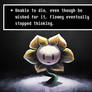Flowey eventually stopped thinking