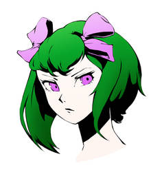 Green persona style girl