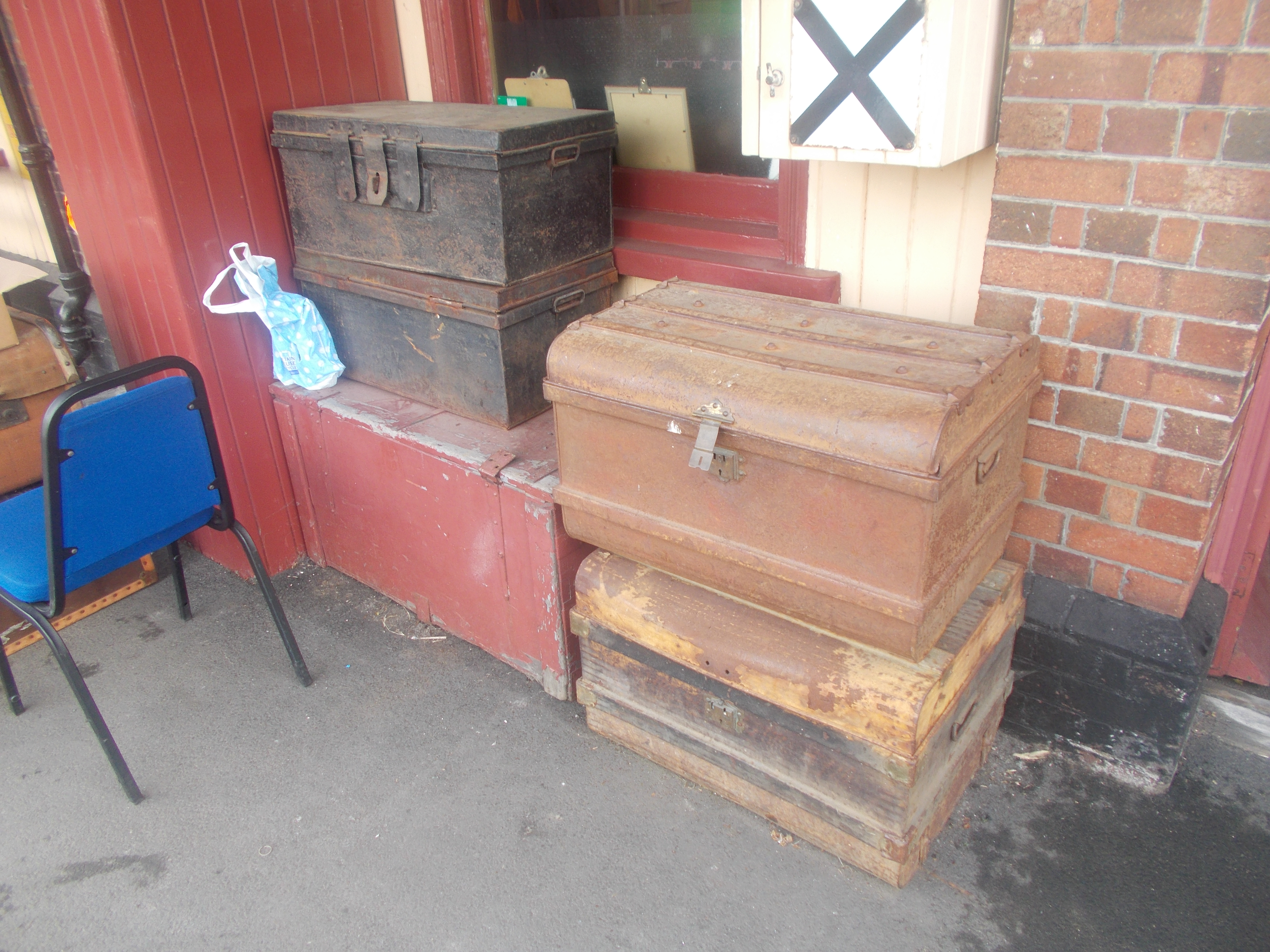 Boxes on the platform