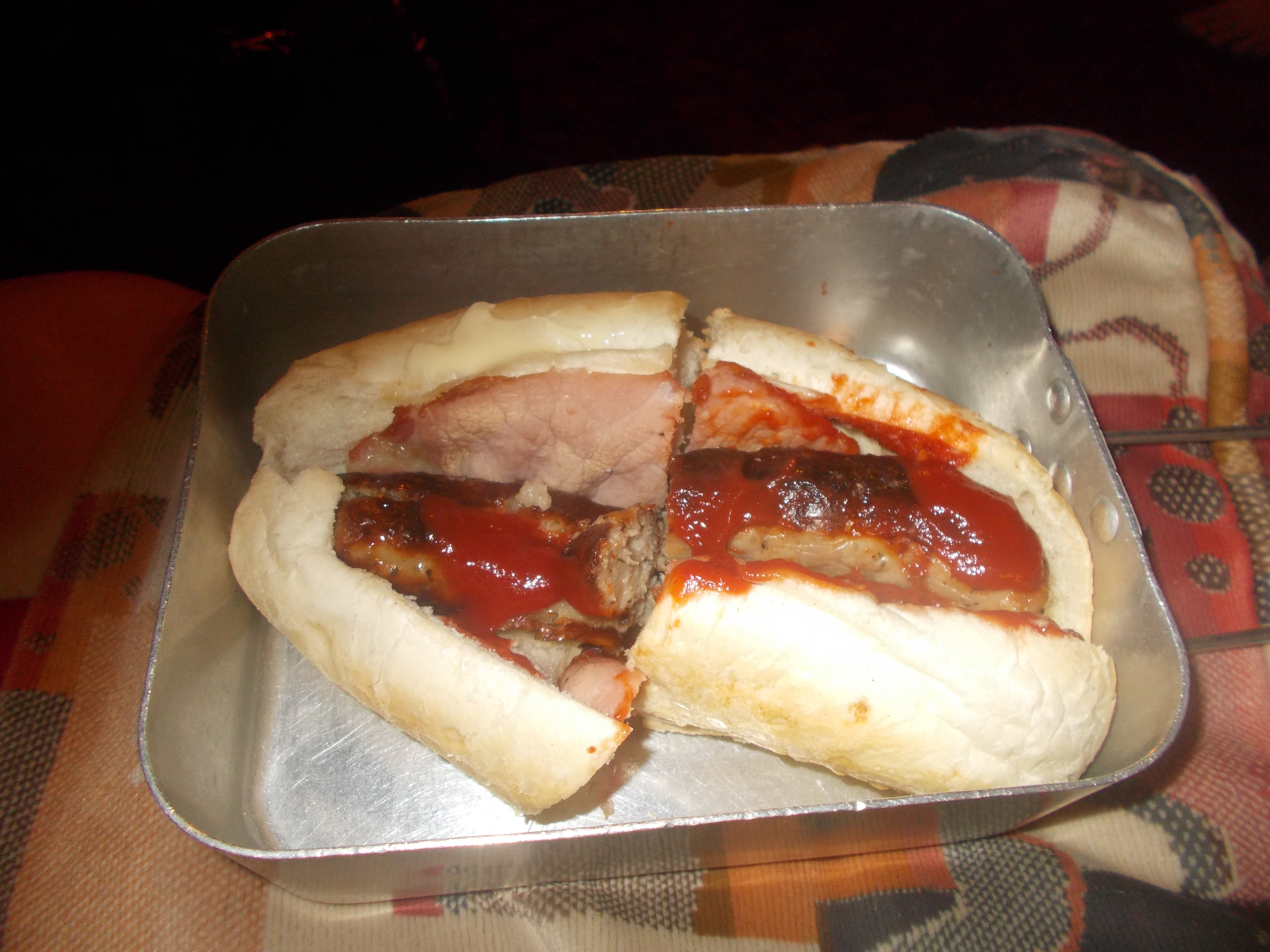 Sausage and bacon roll