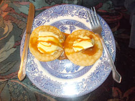 Buttermilk Pancakes, Sauces And Ice Cream