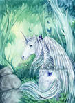 Unicorn in the forest... by MeredithDillman