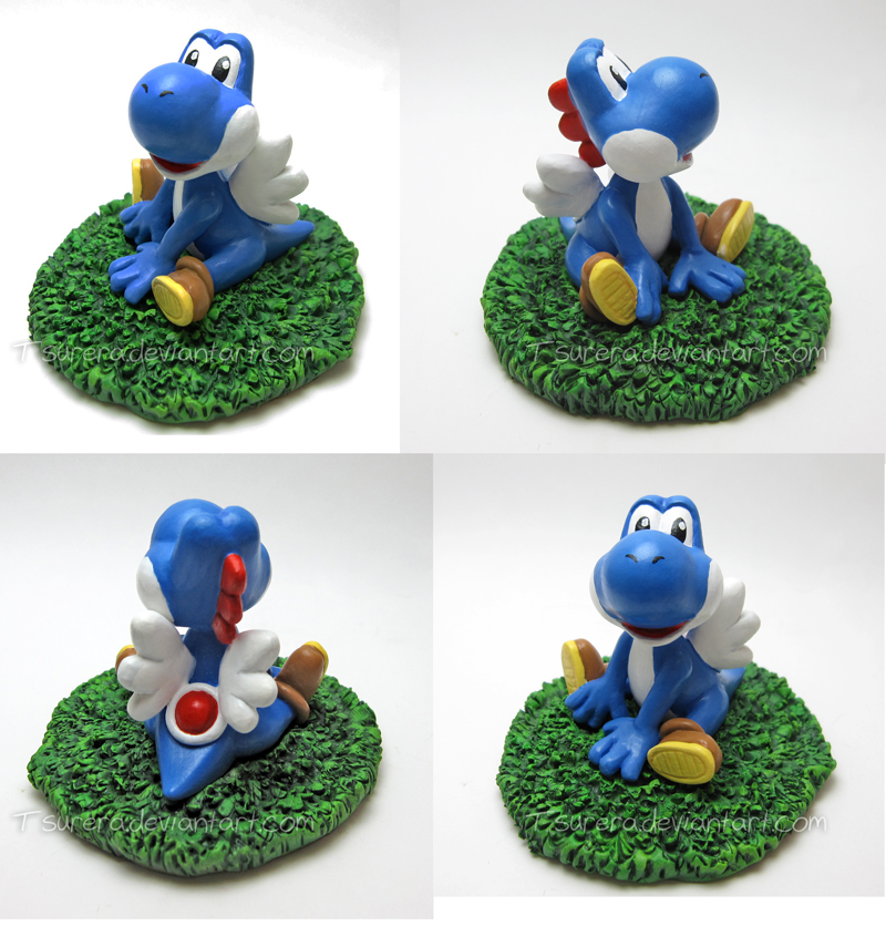 Super Mario- Blue Yoshi commission