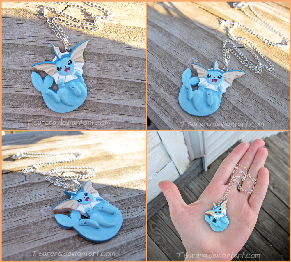 Pokemon Vaporeon Necklace Charm