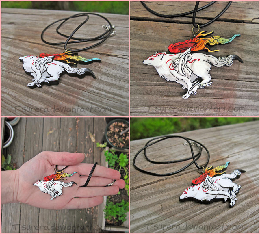 Okami Amaterasu Necklace Charm