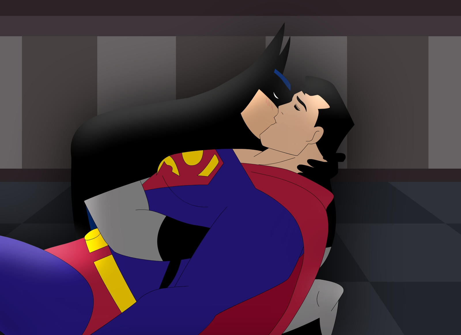 Batman and Superman mouth-to-mouth breathing by supermaxx92 on DeviantArt