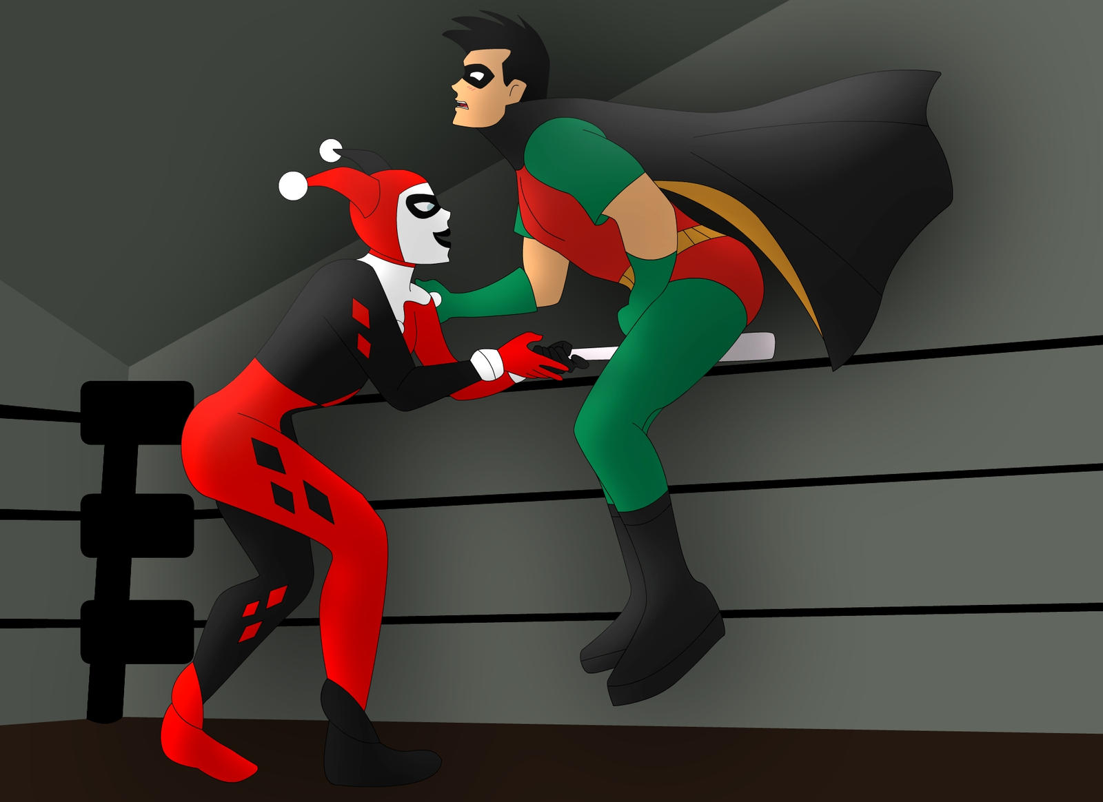 Harley Quinn vs Robin by supermaxx92 on DeviantArt