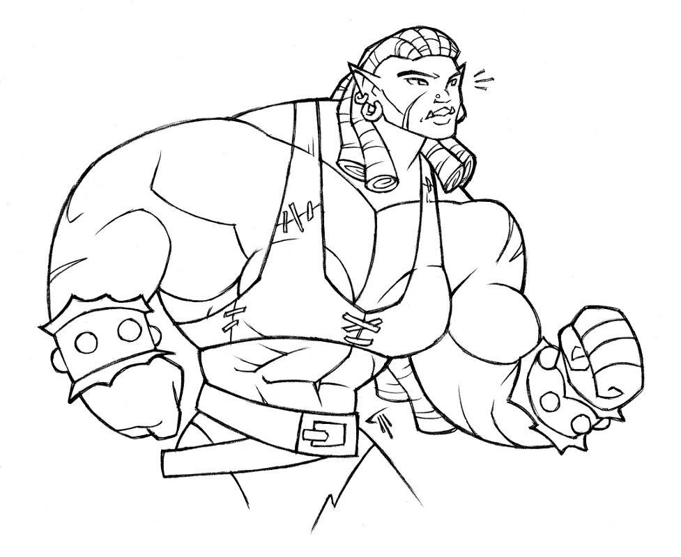 Orc Brawler by UrusaiWrangler