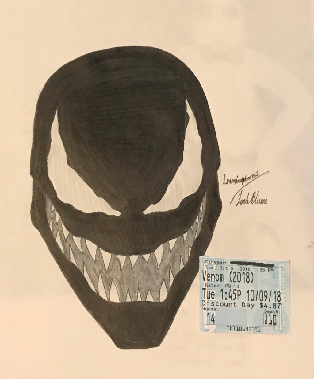 Venom Head Drawing