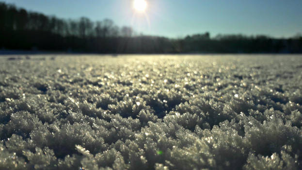 Crystalized snow