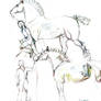 Sketch - Shire horses