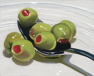 olives on a spoon
