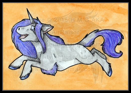 Chibi Watercolors: Unicorn 2015