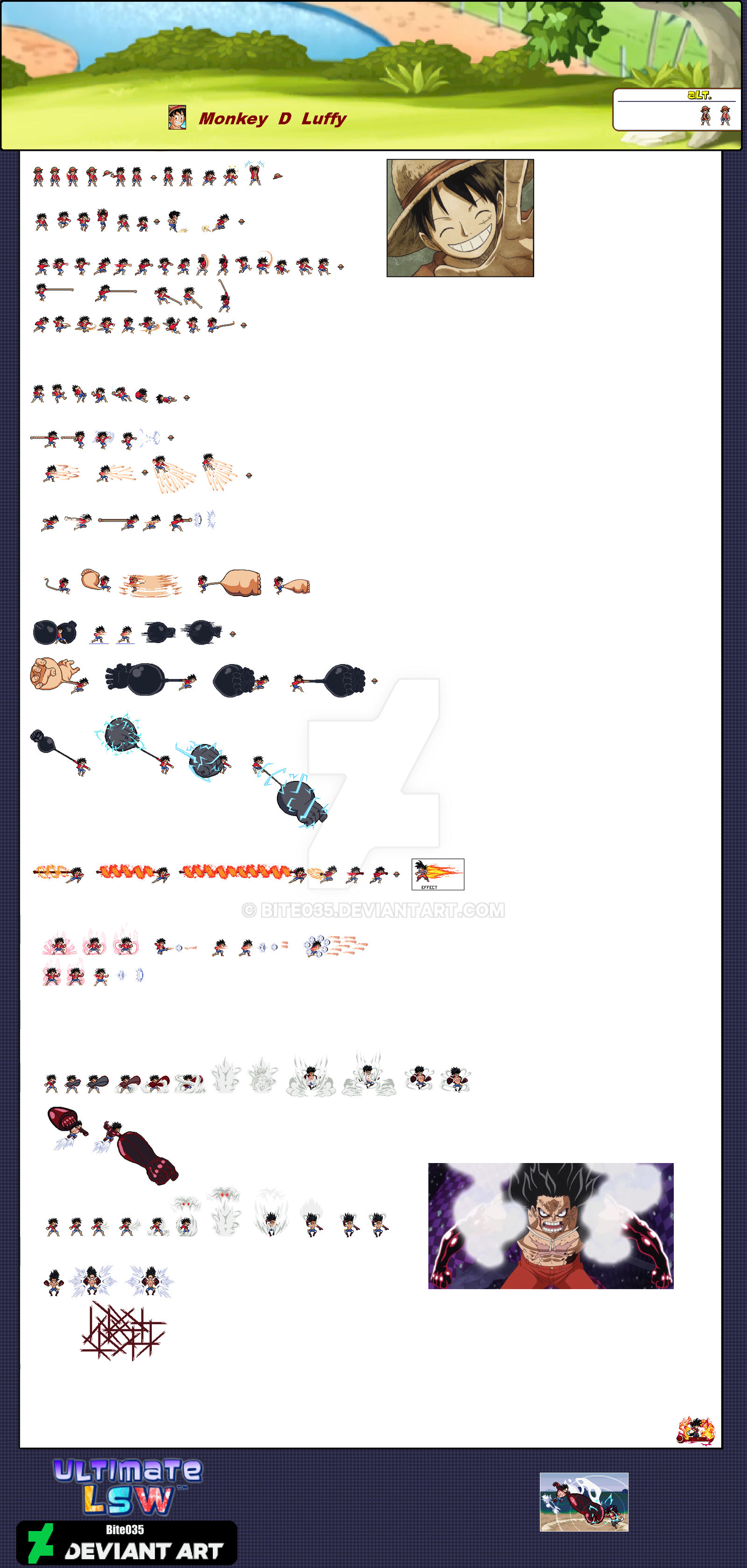 Monkey D Luffy UltimateLSW Sheet 2.0 by Bite035 on DeviantArt