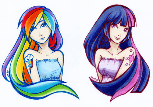 Rainbow Dash and Twilight Sparkle Tattoo Design