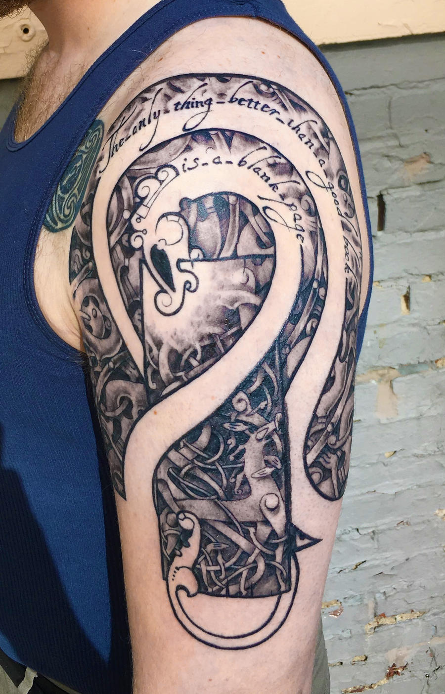 Norse half sleeve tattoo by one-rook on DeviantArt