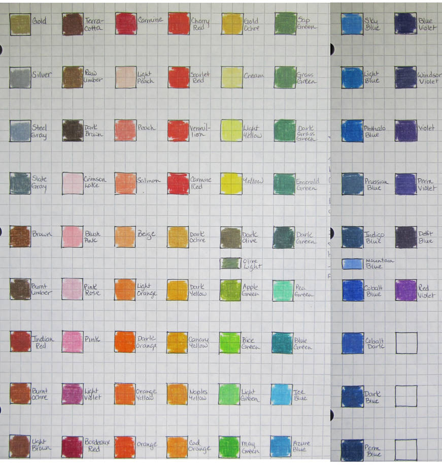 Blick Studio Color Chart by Josephine9606 on DeviantArt