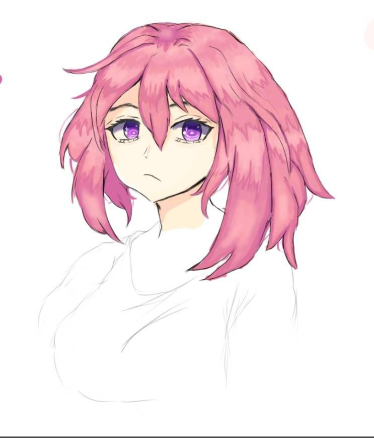 First attempt at rendering anime character hair by iYuiX on DeviantArt