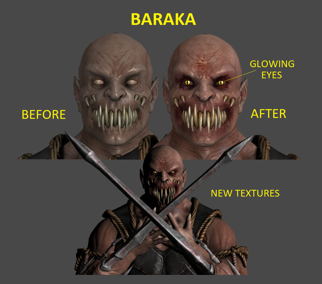 Mortal Kombat X Baraka retexturization and editing by NicMK on DeviantArt