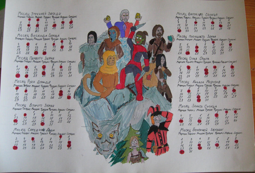 Tamriel calendar by Kerrgan on DeviantArt