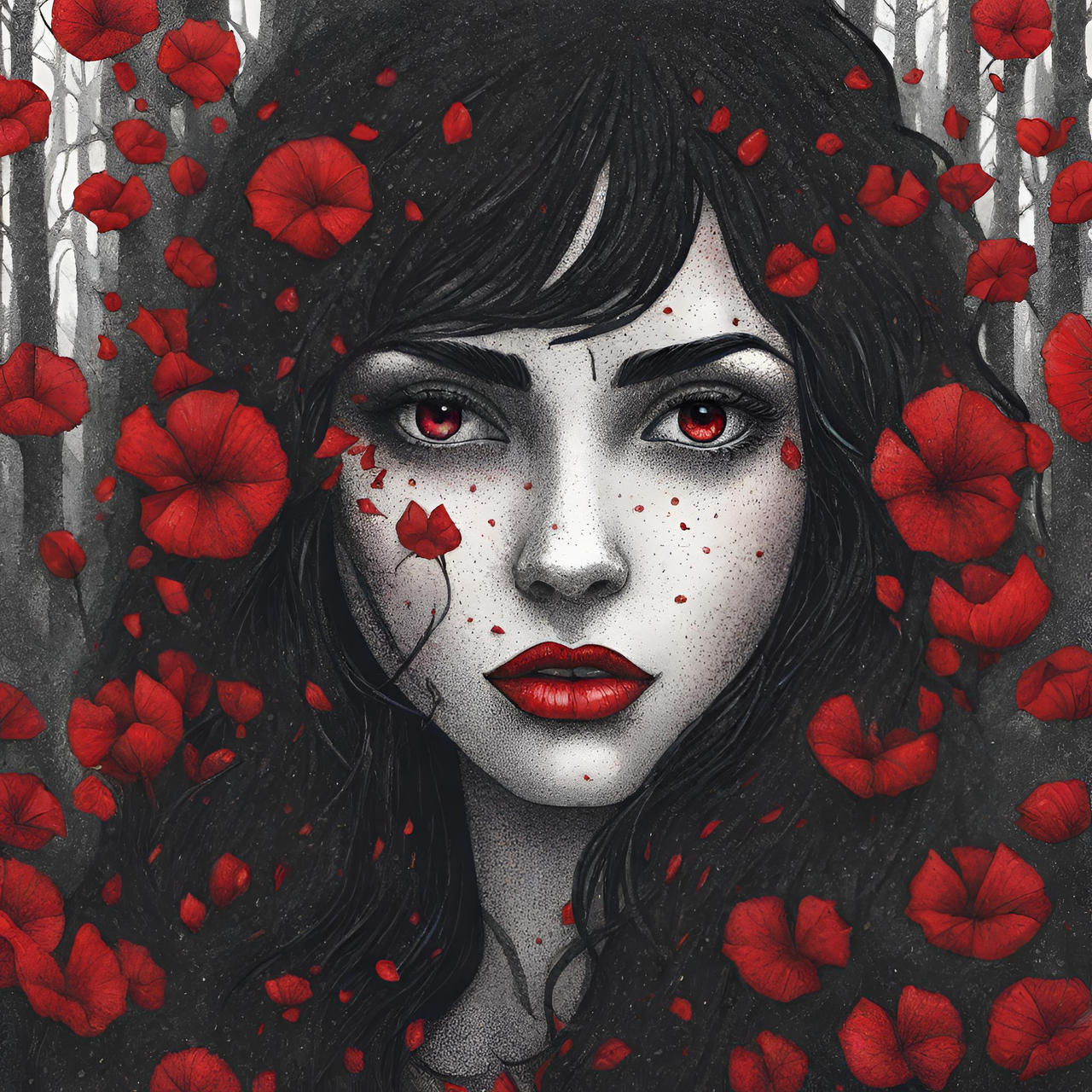 Beautiful girl with roses by matildelestrange on DeviantArt