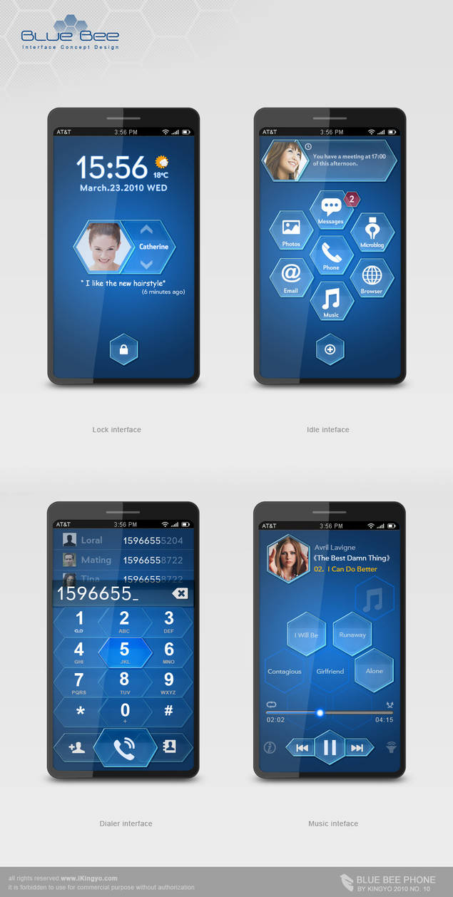 Mobile ID -- Blue Bee 1 by kingyoART