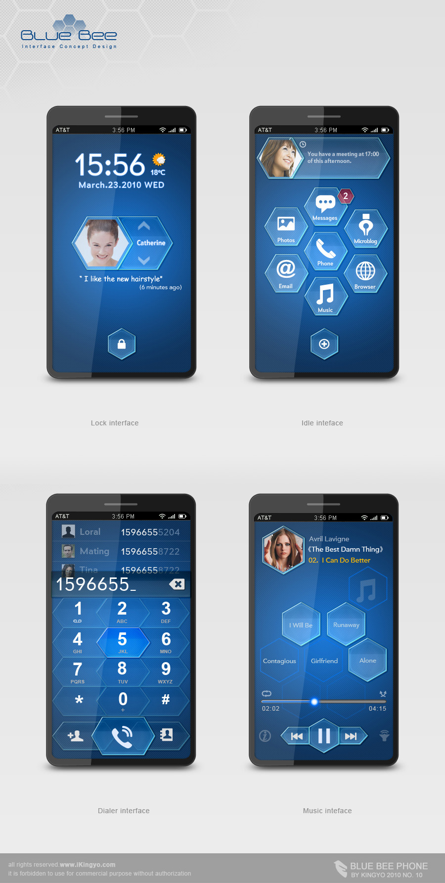 Mobile ID -- Blue Bee 1 by kingyoART