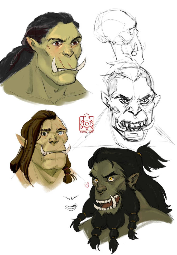 Orc sketches by LinaTorva on DeviantArt