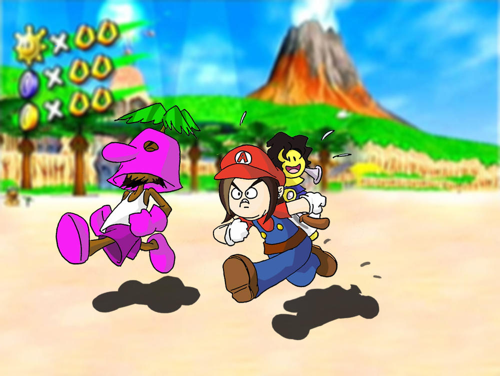 Grumpy Mario Game Grumps in Super Mario Sunshine by Fredcheeseburger on DeviantArt