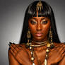 Portrait of royal and opulent african beauty