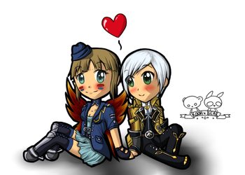 DN Request - Derpy Couple Chibi