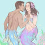 Commission :  Mermaid Couple