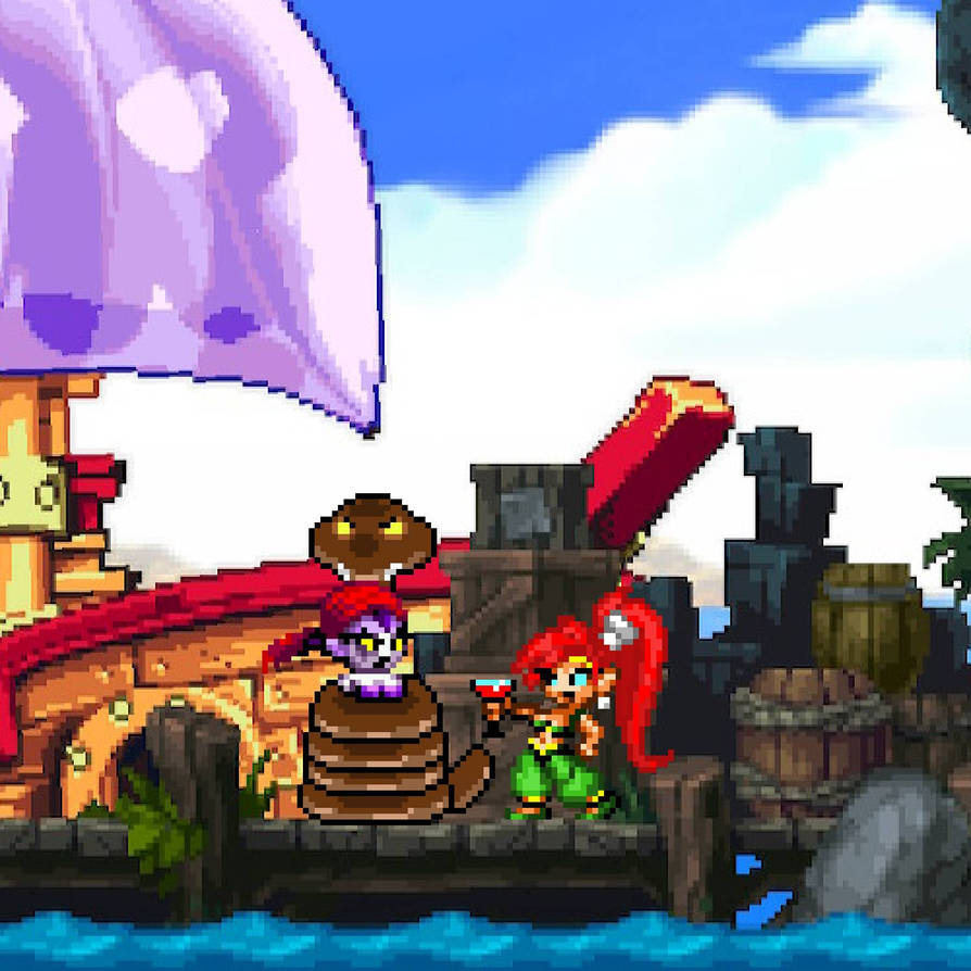 Shantae (Princess Python) overthrows Risky by Spider-Cube287 on DeviantArt