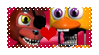 Withered Foxy x Chica (FNAF World) Stamp by DuhEEva