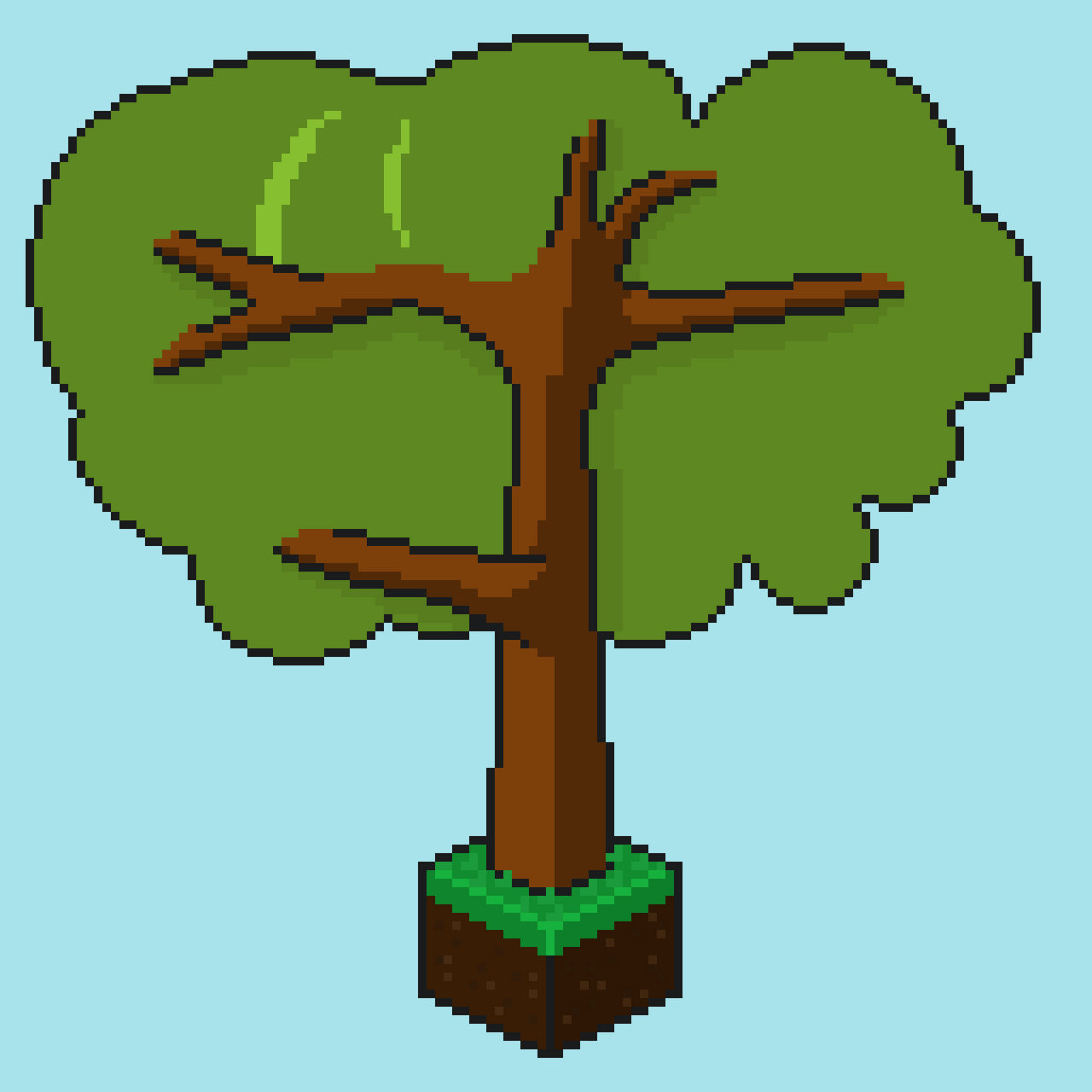Cube Tree Drawing a tree on a cube by TheRealGeorgeBrown on DeviantArt