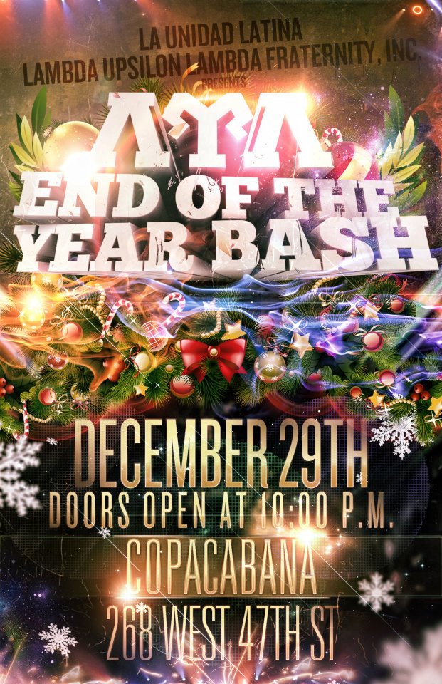 End Of the Year Bash Party Flyer EOY