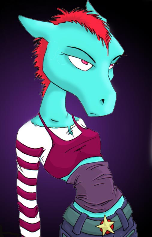 snot head punk pony color whee