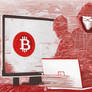 Hacker Bitcoin Cyber Crime Hack Red White