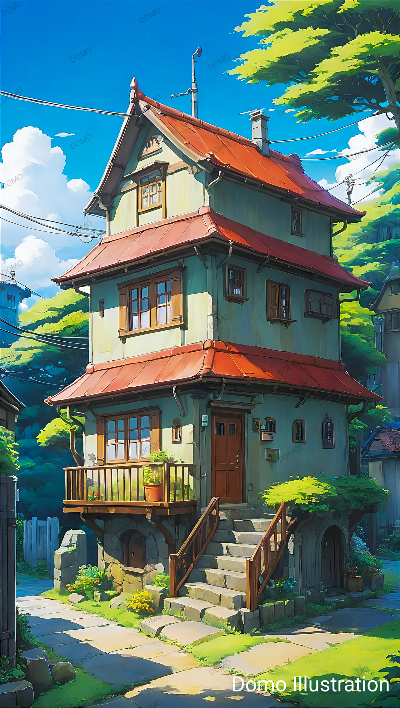 Cute Studio Ghibli Inspired House By DomoIllustration On DeviantArt cute-studio-ghibli-inspired-house-by-domoillustration-on-deviantart