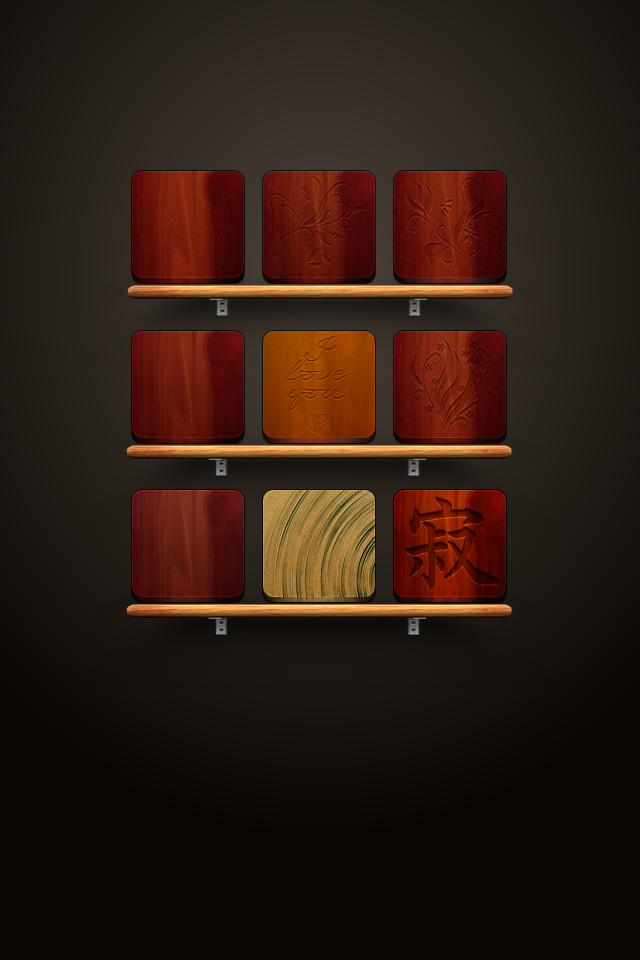 Overview of my wooden icons on springboard